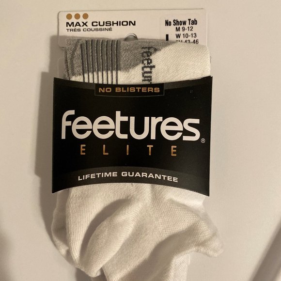 Feetures Elite Golf Max Cushion No Show Socks - White - Picture 1 of 3